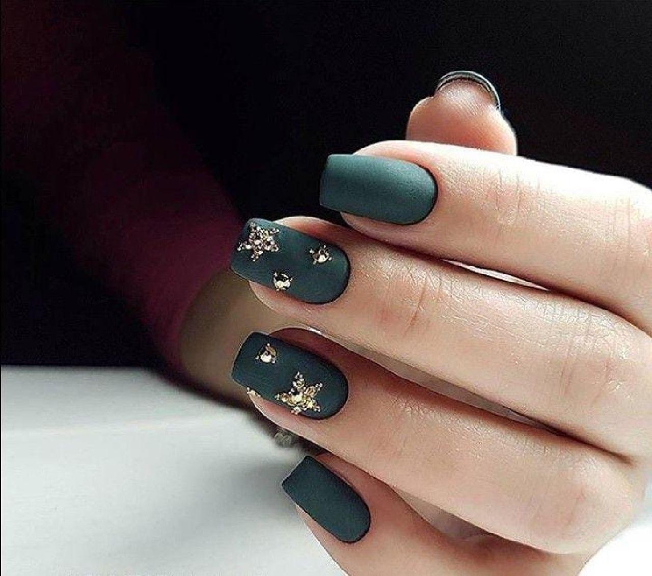 مدل ناخن لوکس زمستانی زمردی