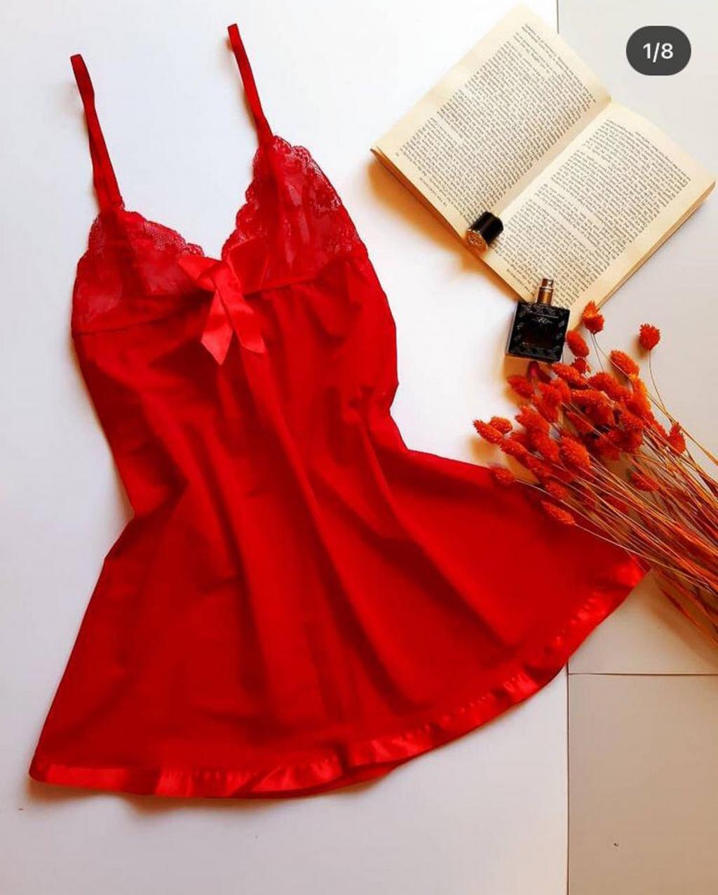  7 مدل لباس خواب عروس قرمز