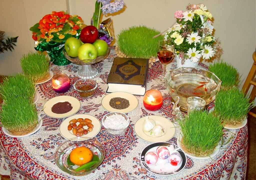 تزیین میز عید نوروز ساده12