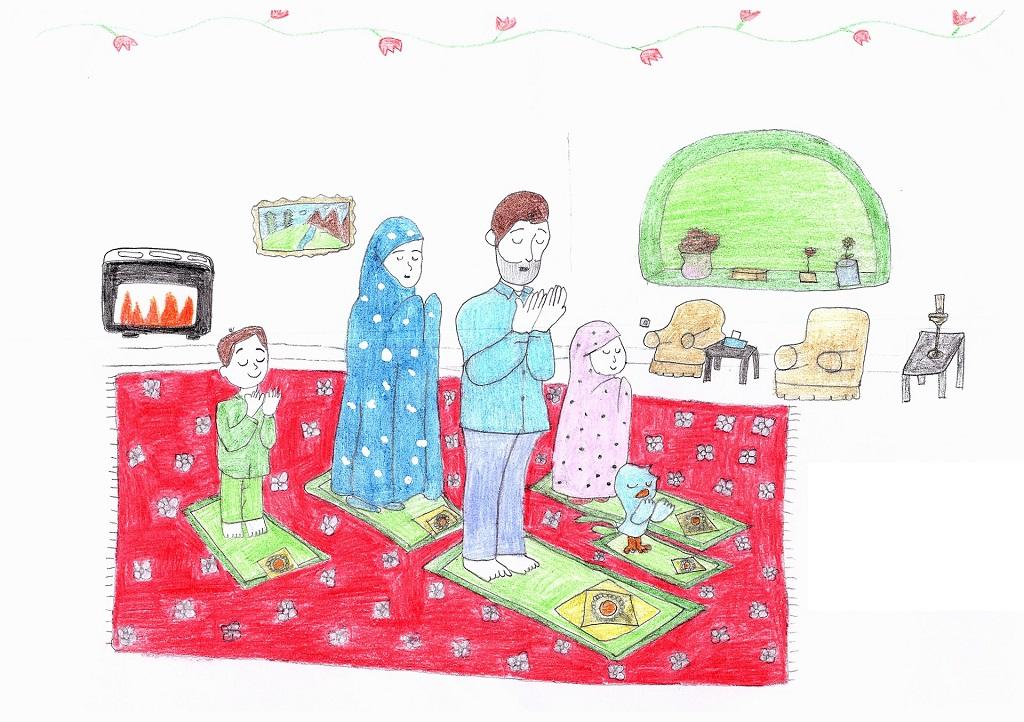 نقاشی عید فطر کودکانه 2