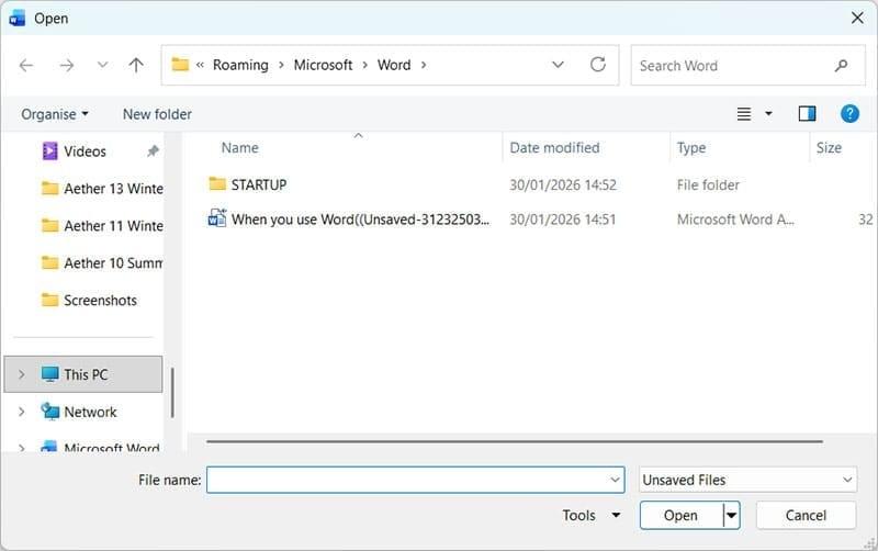 روشهای بازیابی فایلهای حذفشده در مایکروسافت ورد 6