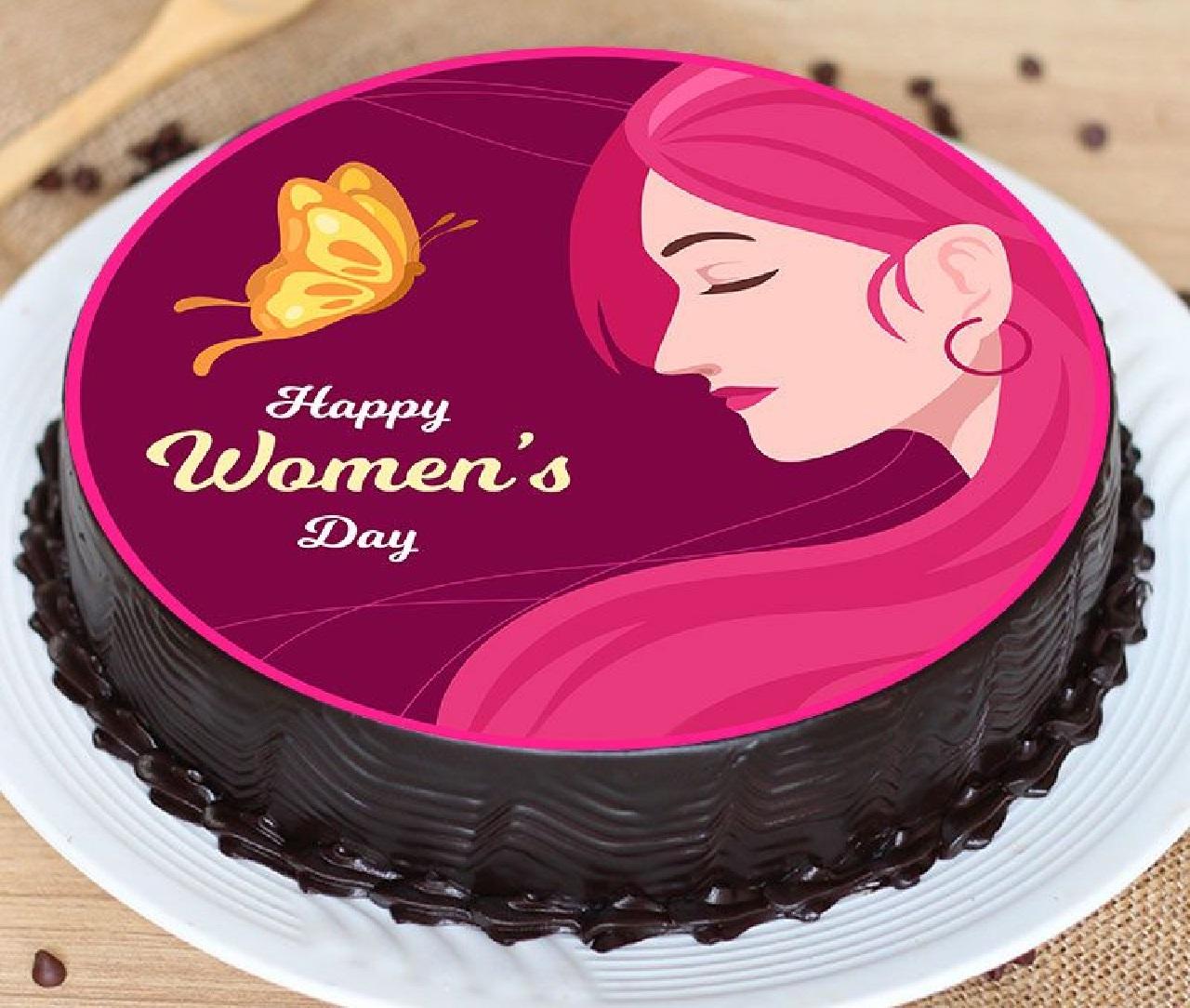 کیک روز زن با چاپ خوراکی 1