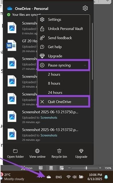 رفع مشکل گیر کردن OneDrive در حالت 
