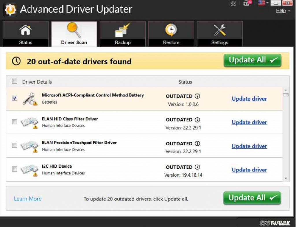 نحوه استفاده از Advanced Driver Updater برای به روز رسانی درایورهای صوتی