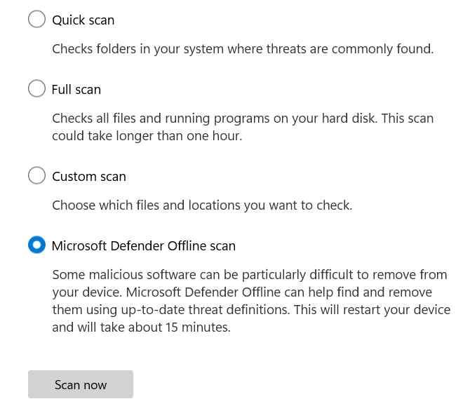 چگونه از Windows Defender Offline Scan استفاده کنیم؟3