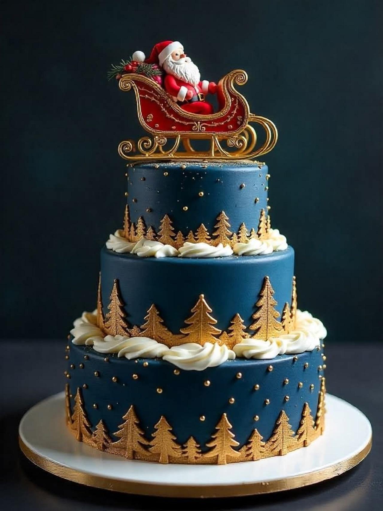 مدل کیک کریسمس لاکچری 3