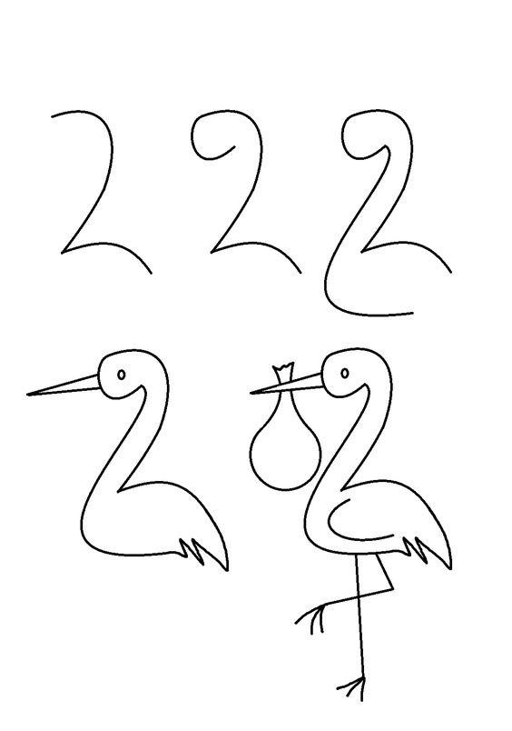 نقاشی حیوانات با عدد 2 انگلیسی 6