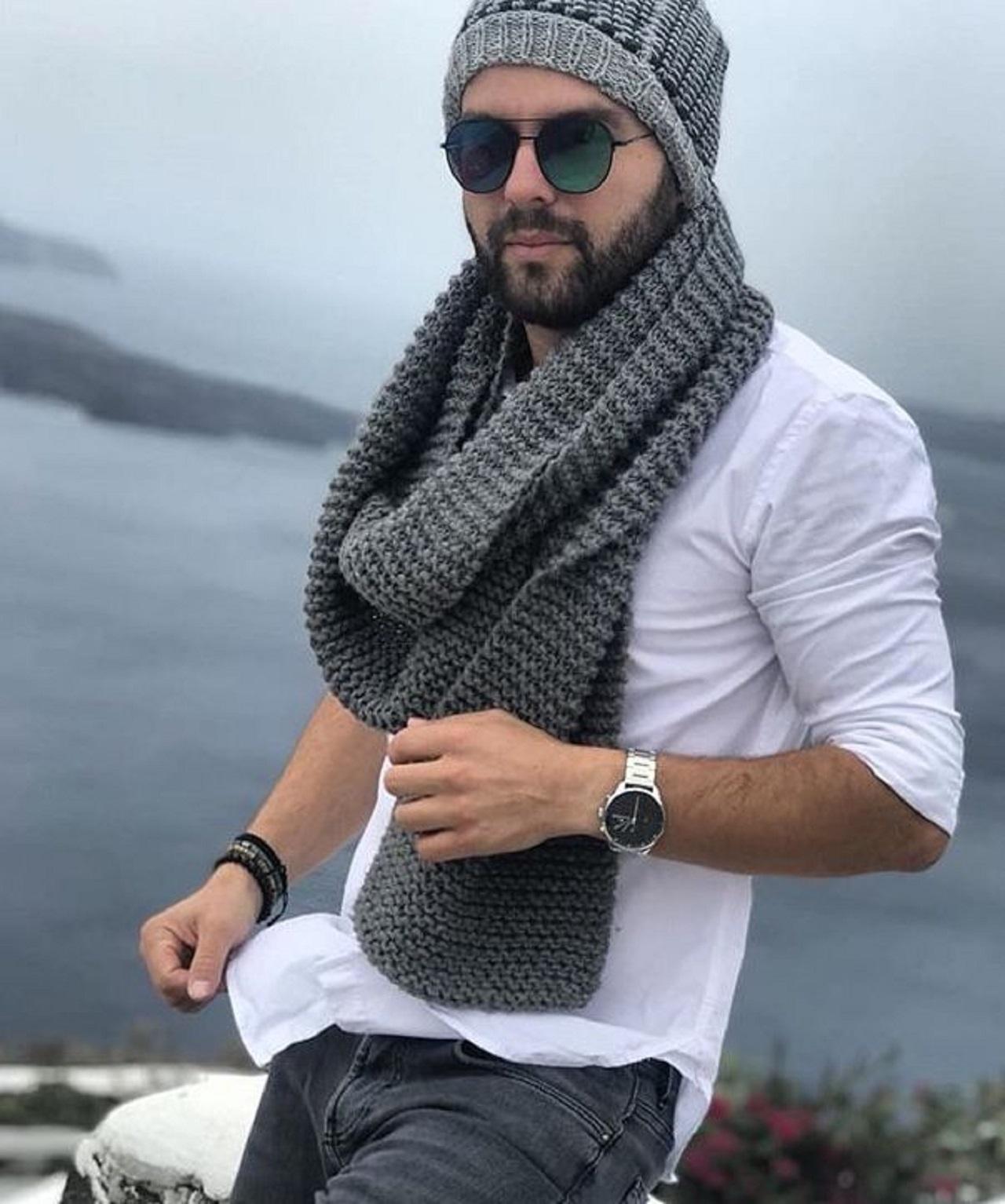 مدل کلاه بافتنی پسرانه ست زمستانی2  