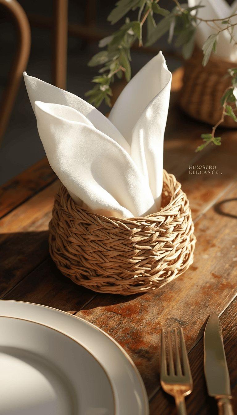 مدل تزیین دستمال سفره ساده و شیک 4