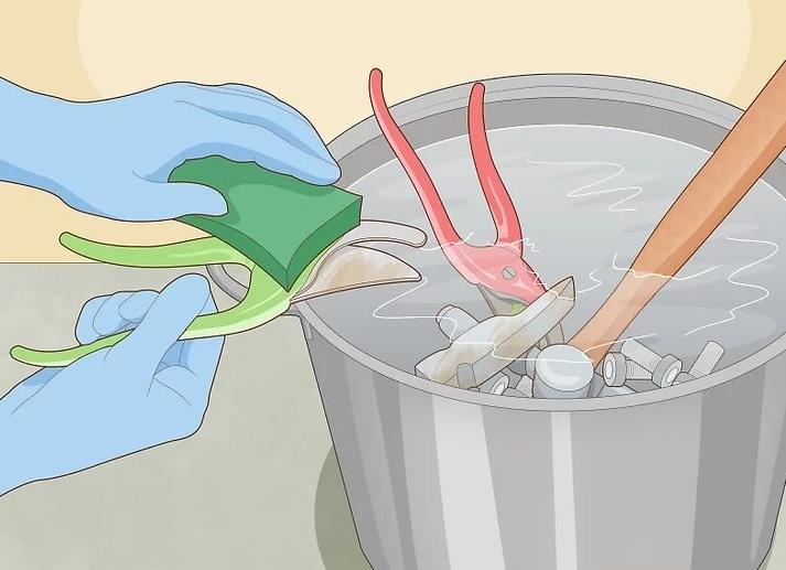 نحوه تمیز کردن ابزارهای قدیمی 10