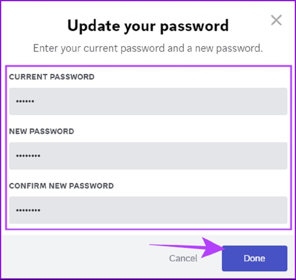 نحوه تغییر رمز عبور دیسکورد:در نسخه دسکتاپ و وب