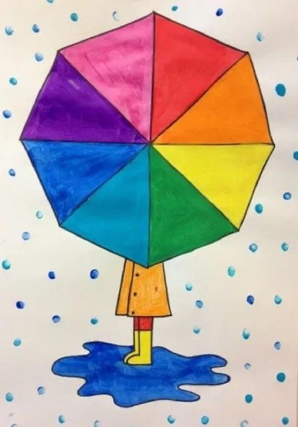 نقاشی چتر کودکانه 3