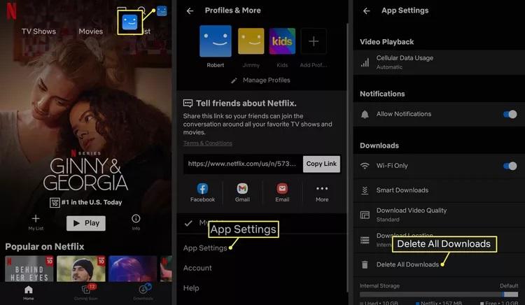 نحوه حذف تمام دانلودهای نتفلیکس 