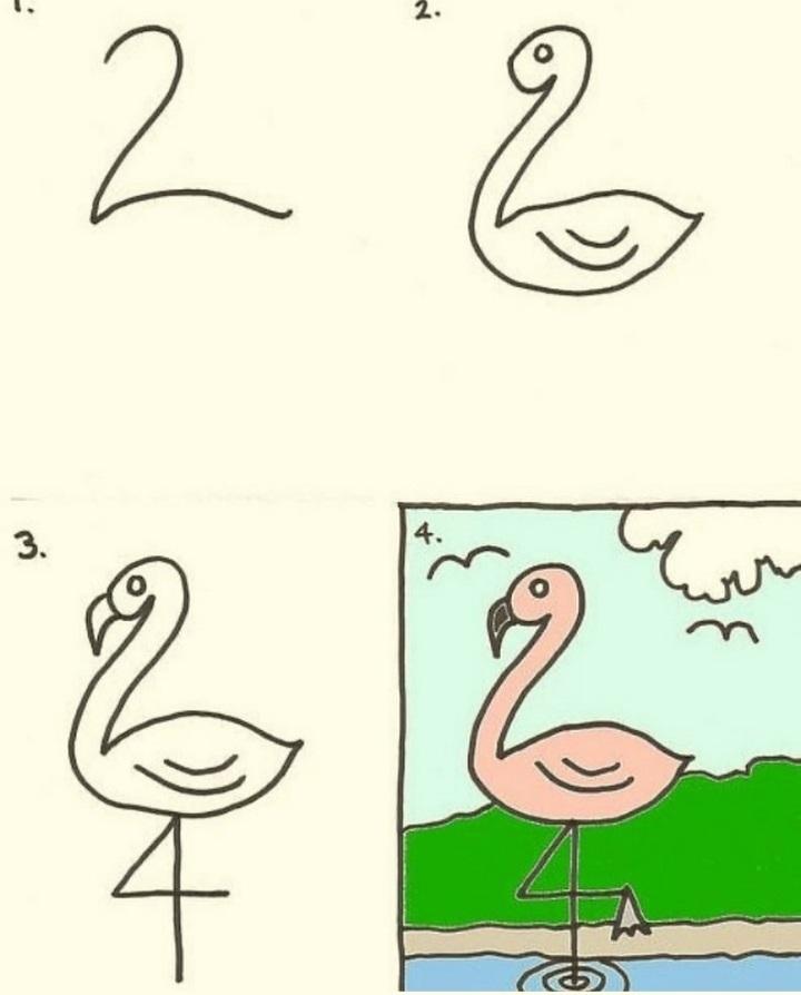 نقاشی حیوانات با عدد 2 انگلیسی 9