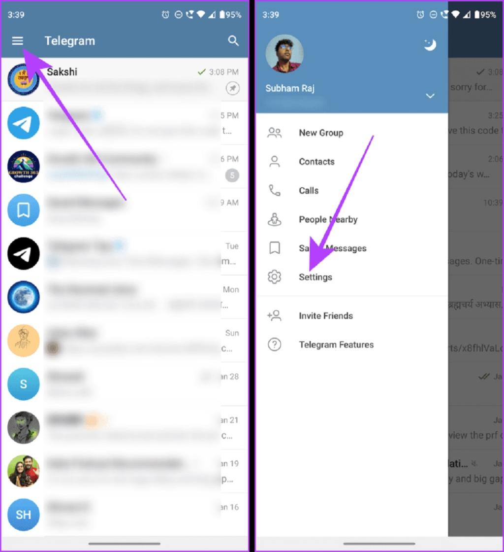 فعال سازی دانلود خودکار در تلگرام در اندروید 1