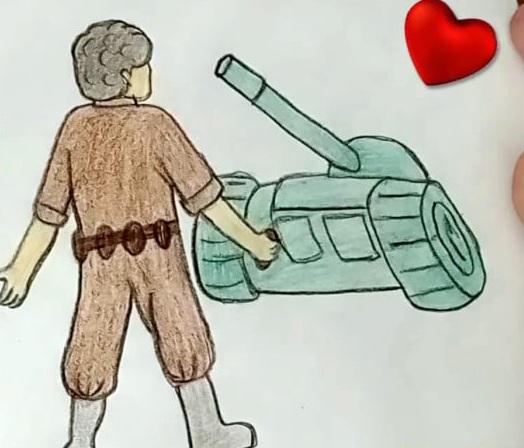 نقاشی حسین فهمیده برای روز دانش آموز  3