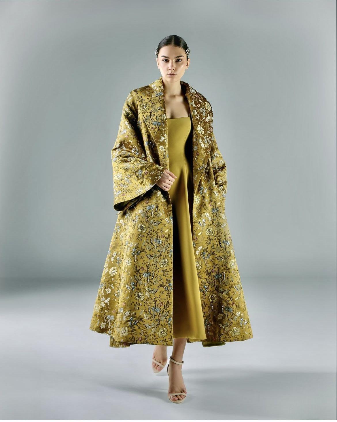 مدل مانتو ژاکارد بلند 3