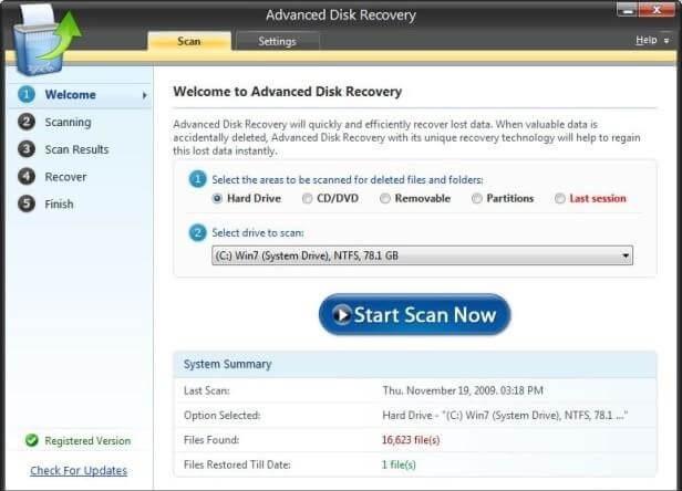 Advanced File recoveryبرنامه