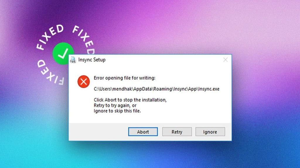 آموزش رفع خطای Error opening file for writing در ویندوز (تصویری)