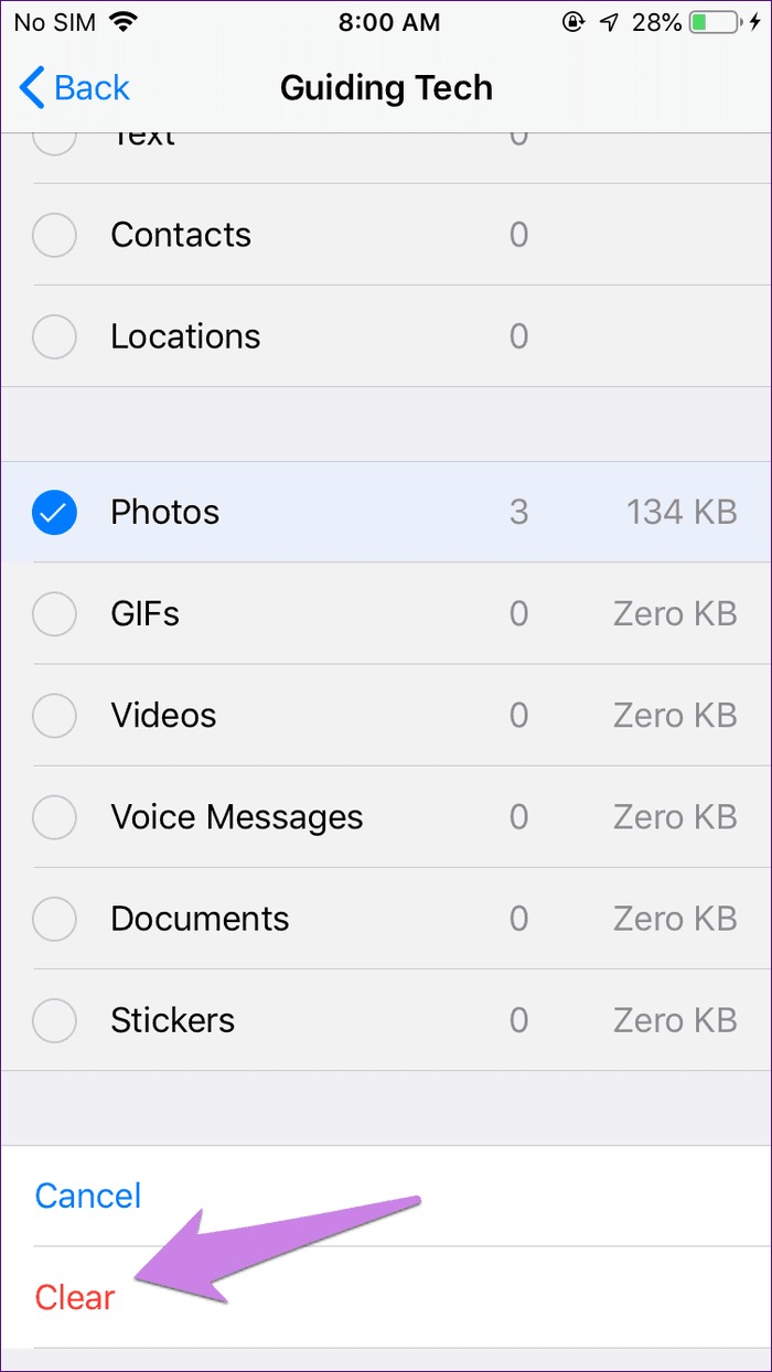نحوه حذف عکس‌های واتساپ از گزینه Manage Storage در آیفون5