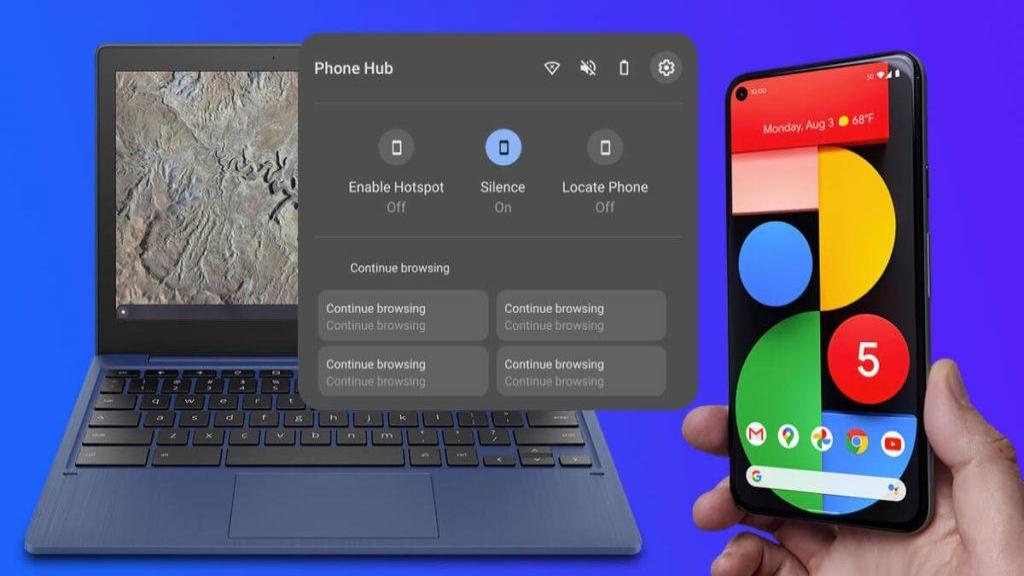 اتصال گوشی اندروید به کروم بوک (Chromebook) گوگل با Phone Hub