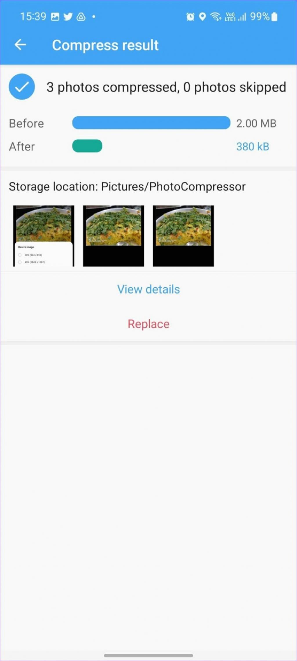 کم کردن حجم عکس در اندروید با استفاده از برنامه Photo Compressor 4