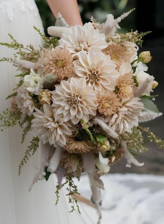 دسته گل عروس طبیعی 1