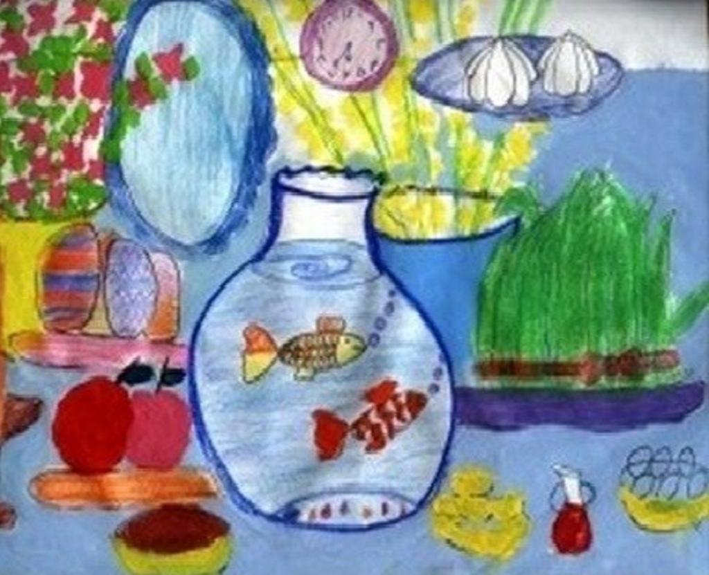نقاشی عید نوروز کودکانه 3