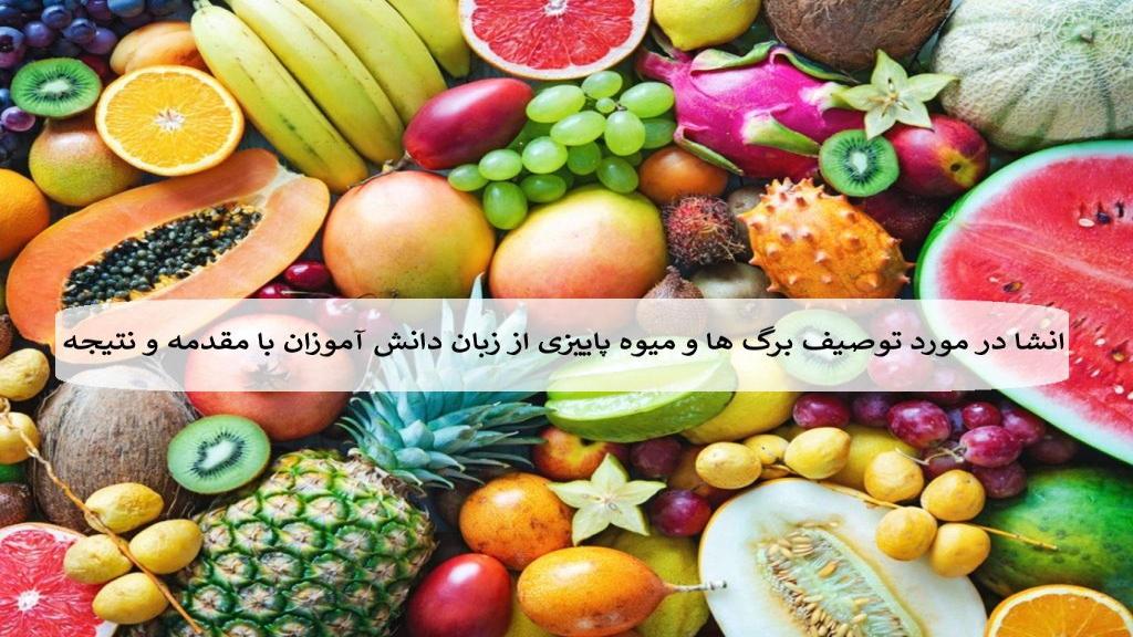 7 انشا در مورد توصیف برگ ها و میوه پاییزی از زبان دانش آموزان با مقدمه و نتیجه