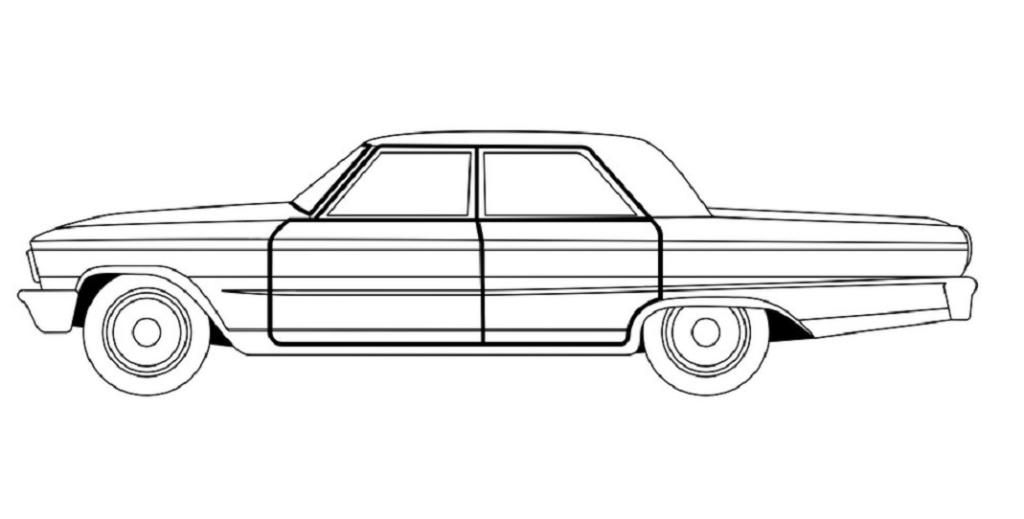مدل نقاشی ماشین قدیمی ساده3