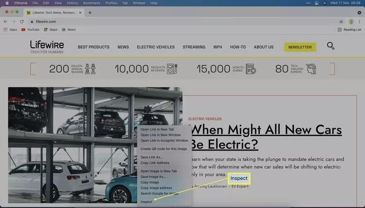 نحوه استفاده از قابلیت Inspect Element در مک 5