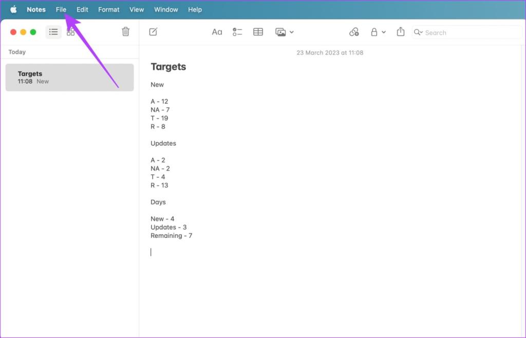 نحوه وارد کردن فایل های متنی به Notes در مک