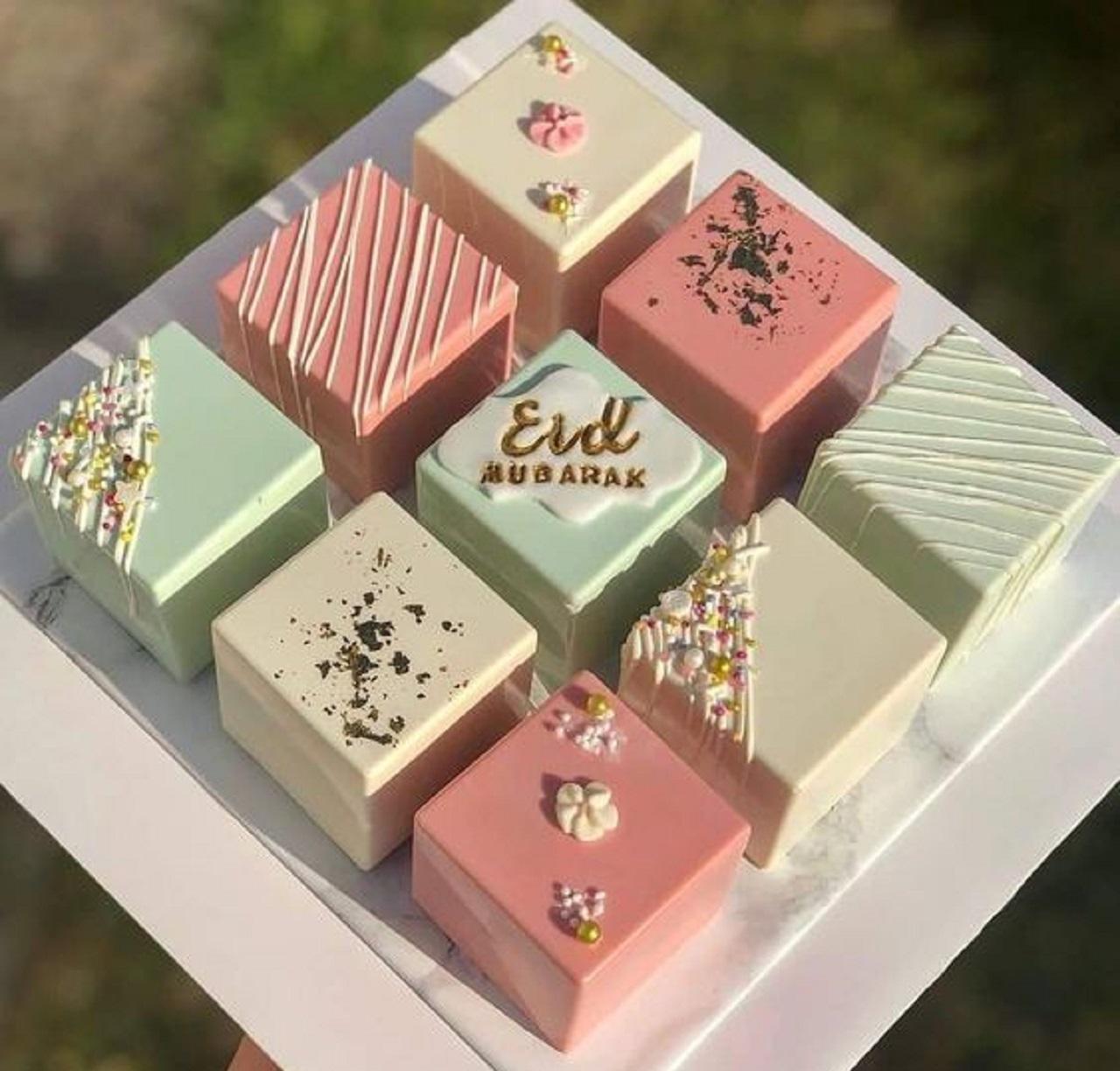 مدل کیک روز مادر مربعی شکل