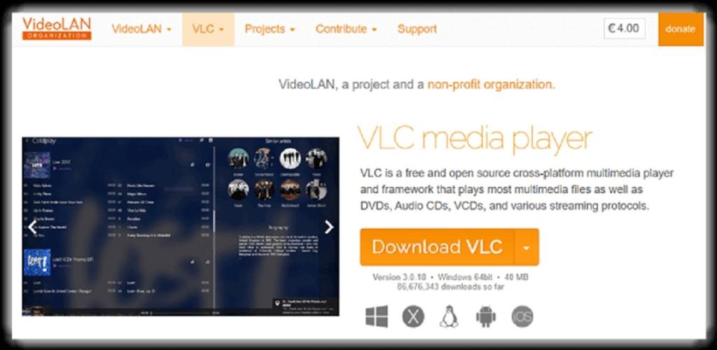  پخش کننده موسیقی  VLC 
