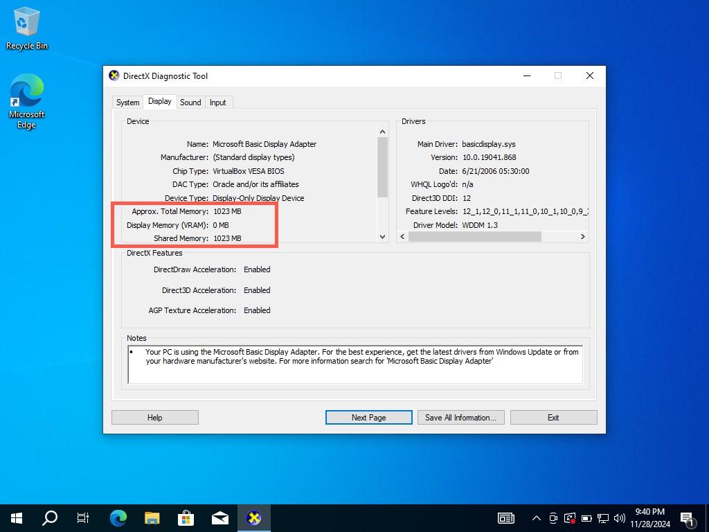 نحوه بررسی VRAM در ویندوز 10 8