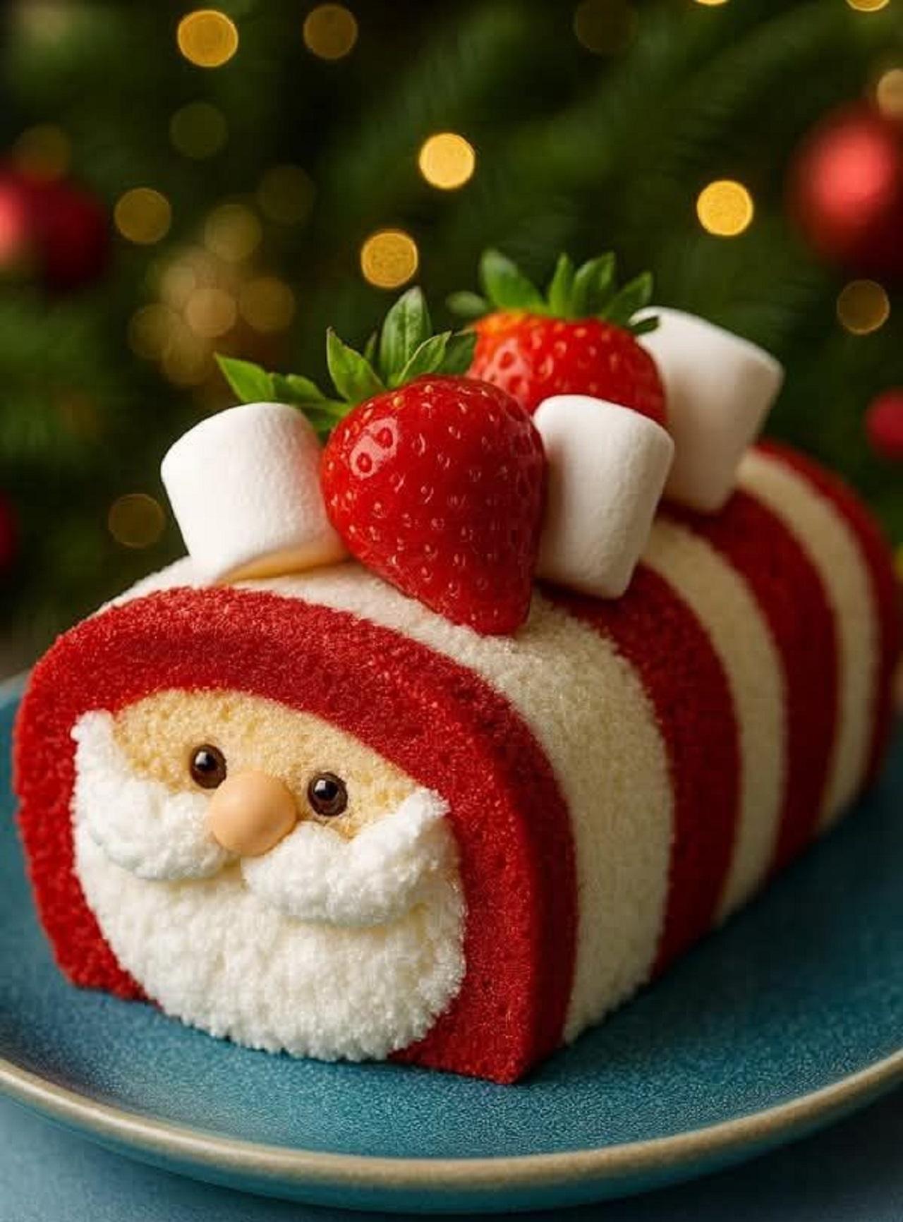 کیک کریسمس با طرح بابانوئل5