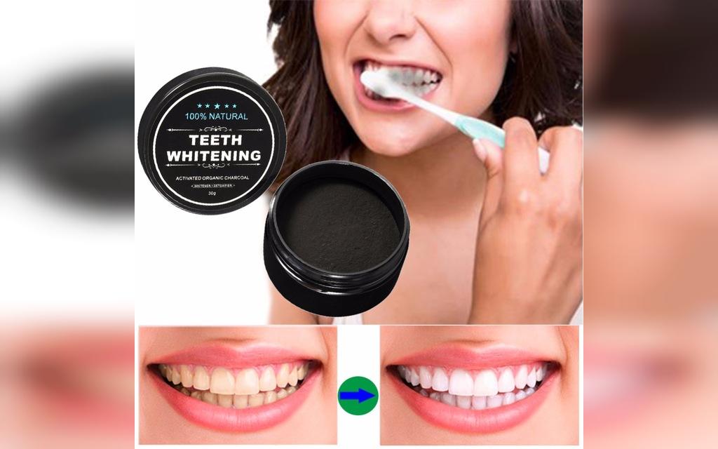 سفید کردن دندان با زغال