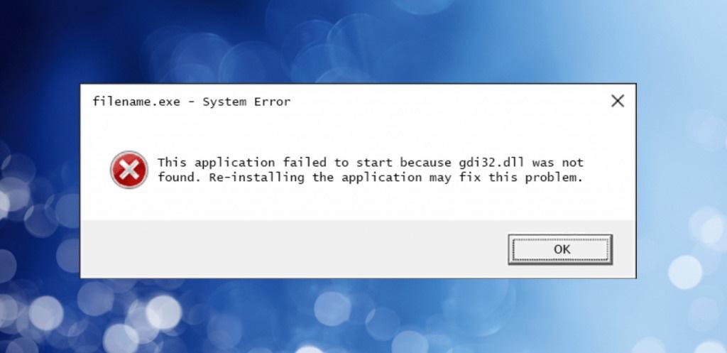  نحوه رفع خطای GDI32.dll was not Found در ویندوز  1