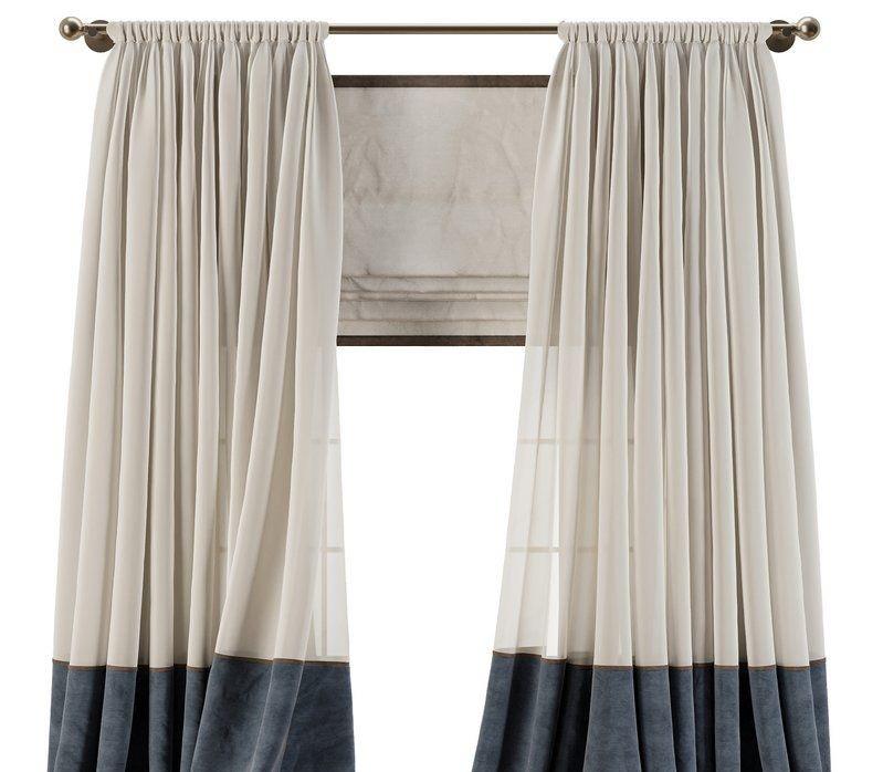 مدل پرده مینیمال دو رنگ 1