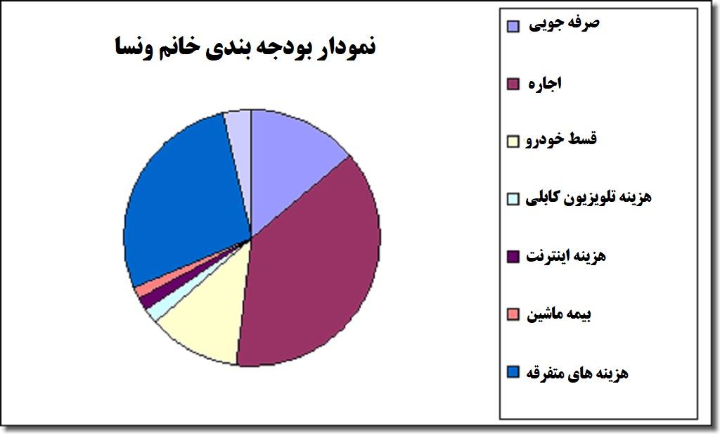 نمونه برنامه بودجه ریزی مالی شخصی