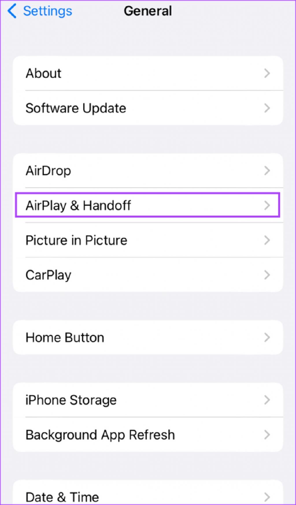 خاموش کردن AirPlay از تنظیمات آیفون 