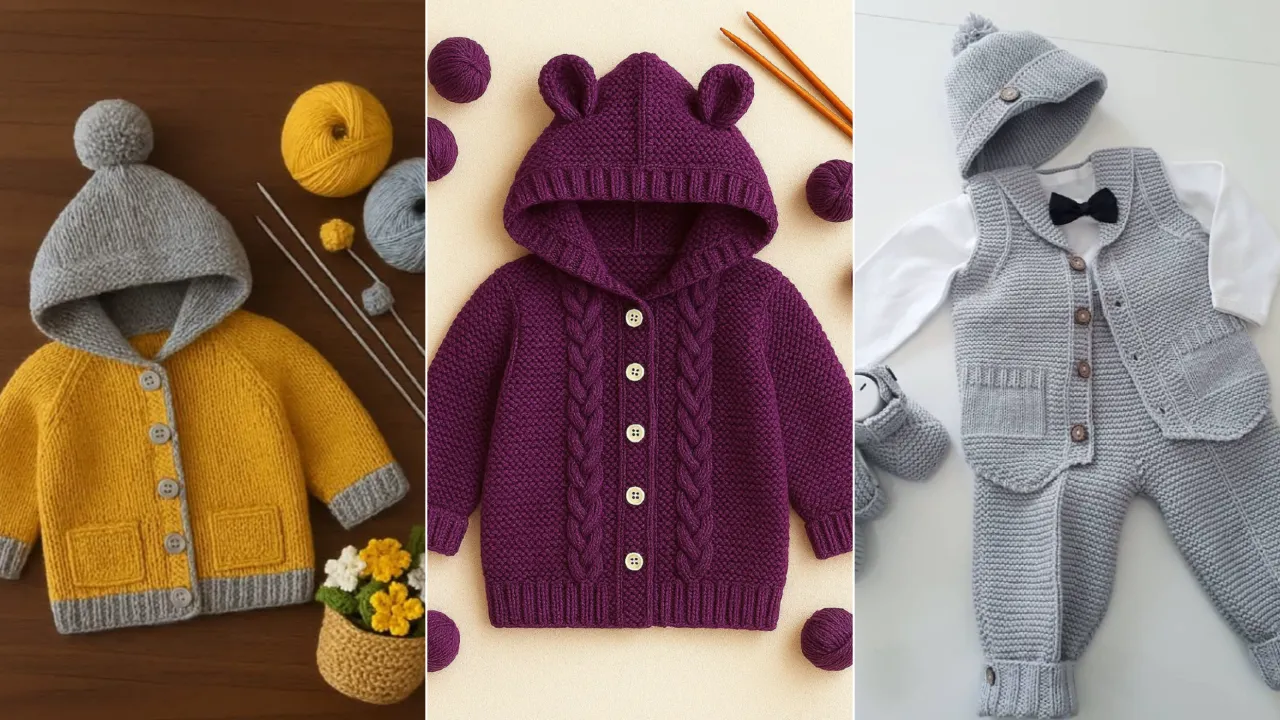 20 مدل بافت سرهمی نوزاد؛ جدیدترین طرح&zwnj; های گرم با قلاب و دومیل