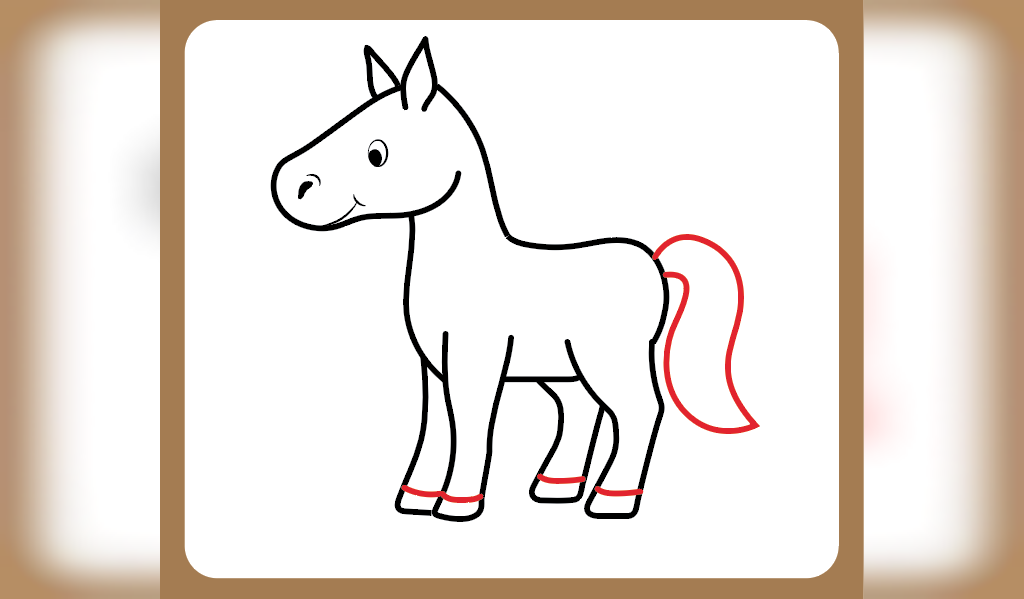 آموزش تصویری کشیدن اسب برای تازه کارها