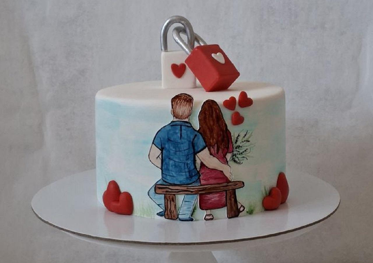 مدل کیک روز مرد عاشقانه 5