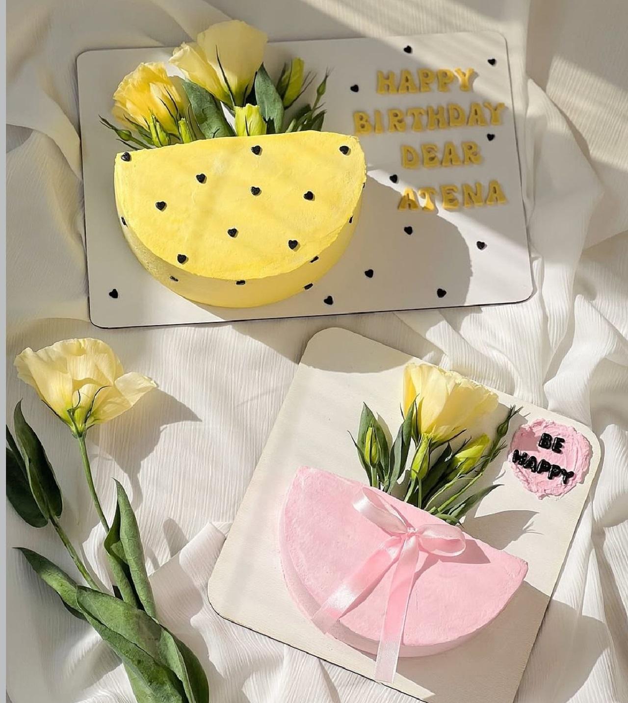 مدل مینی کیک روز مادر فانتزی شکل گل