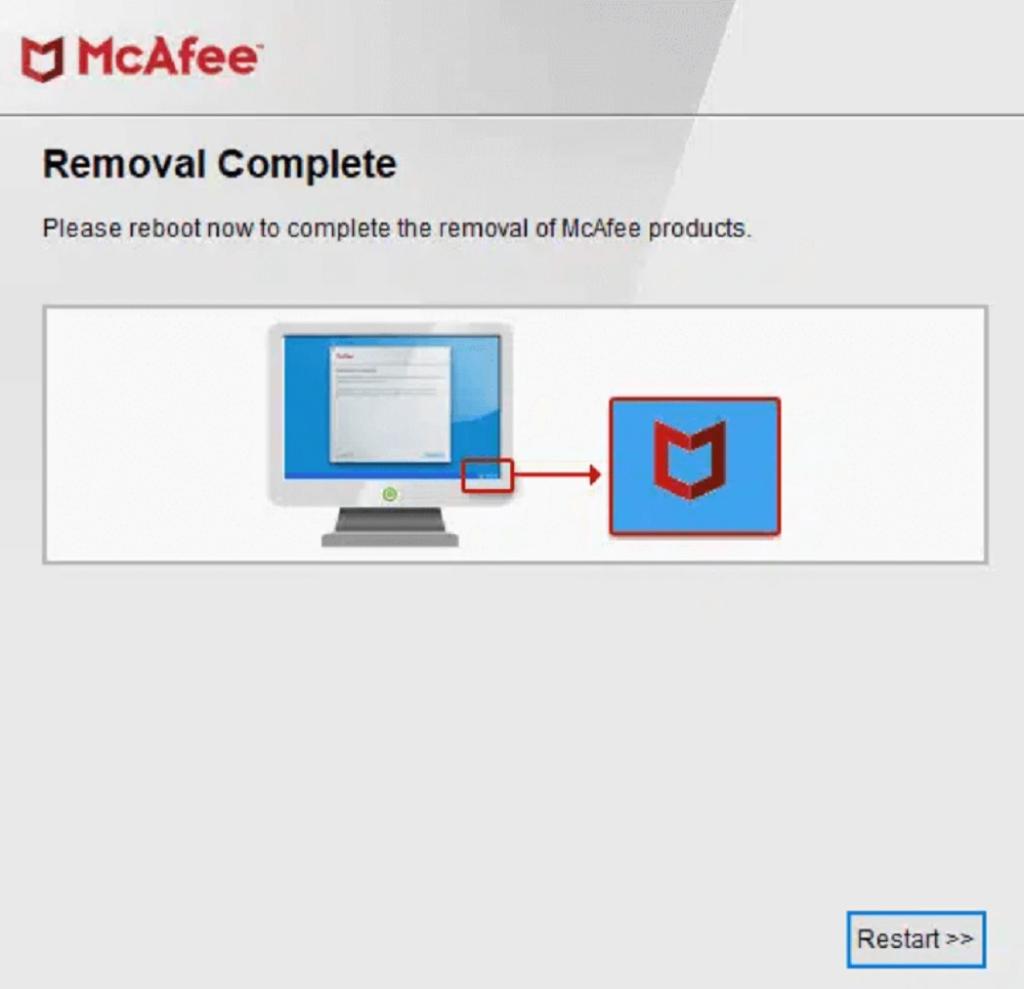  حذف McAfee با استفاده از ابزار MCPR