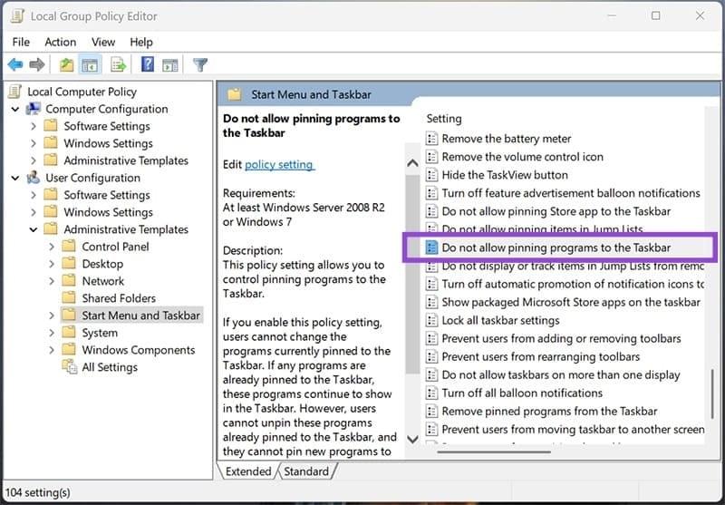 نحوه رفع مشکل پین نشدن برنامه ها در Taskbar ویندوز 11 9