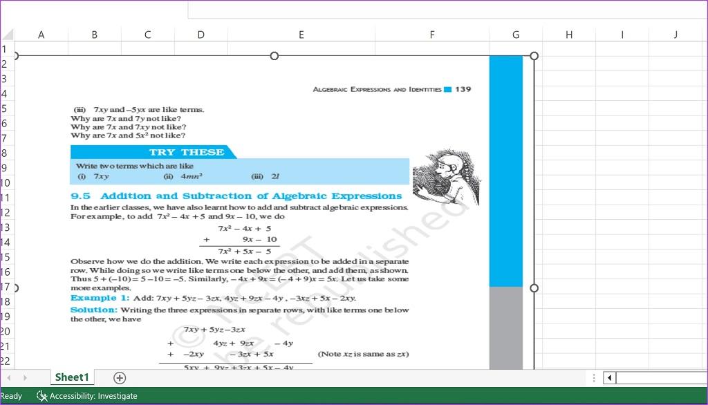 نحوه قالب بندی و فرمت PDF درج شده در صفحه گسترده اکسل