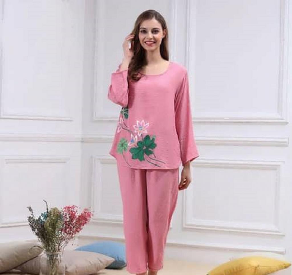 مدل لباس خانگی زنانه گلدار 1