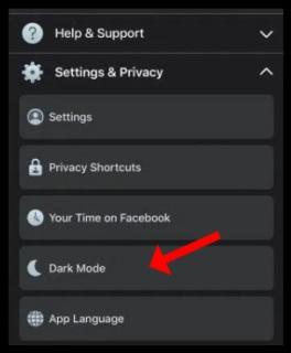 نحوه فعال کردن Dark Mode در فیس بوک 12